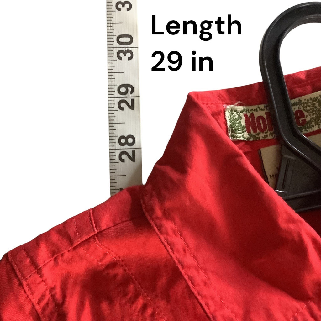 NoFuze Girls Red Button Up Dress Size S Cotton Short Sleeves Collared 3 Pockets