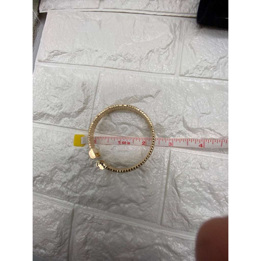 Women's Layered Rhinestones Golden Bangle Bracelet Jewelrly