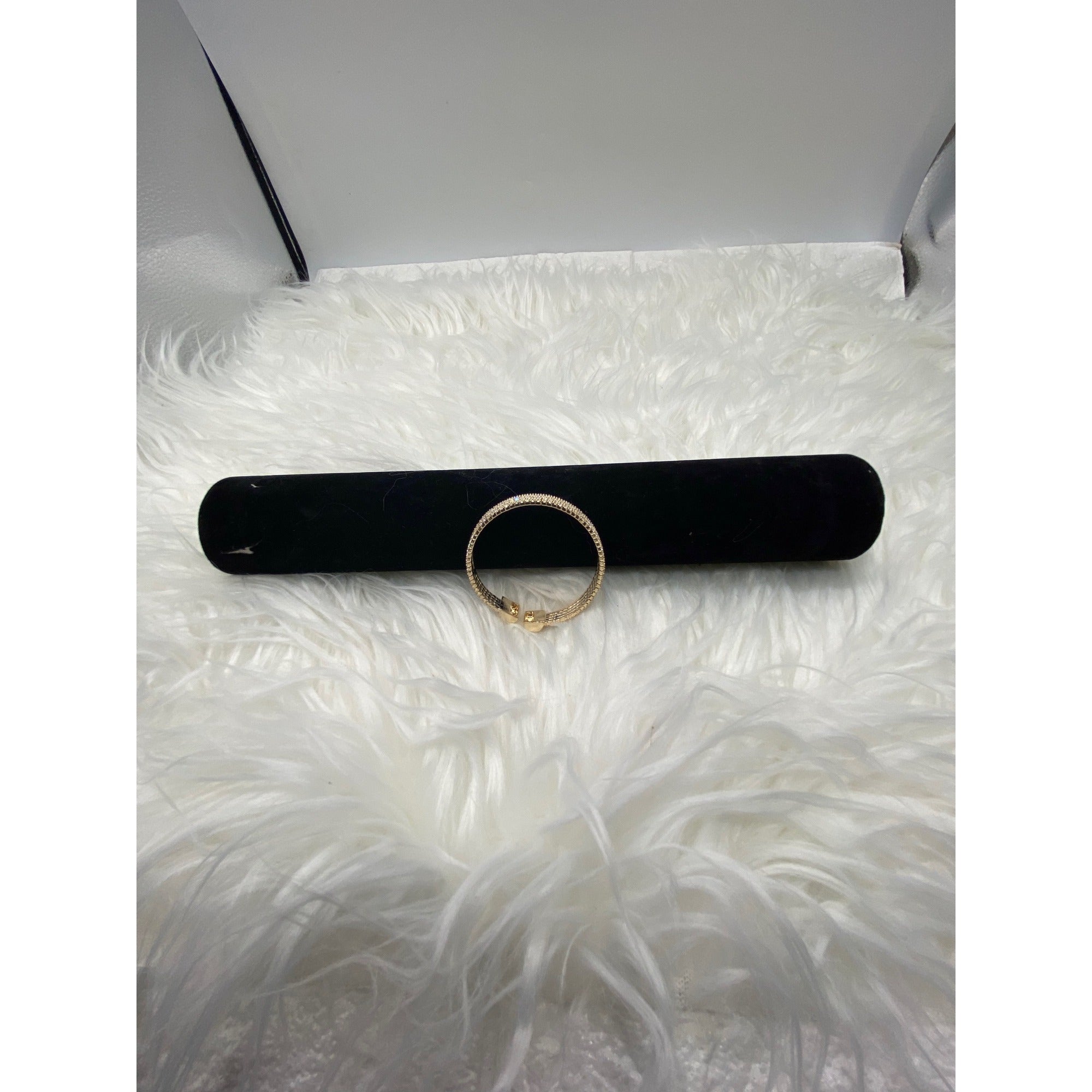 Women's Layered Rhinestones Golden Bangle Bracelet Jewelrly