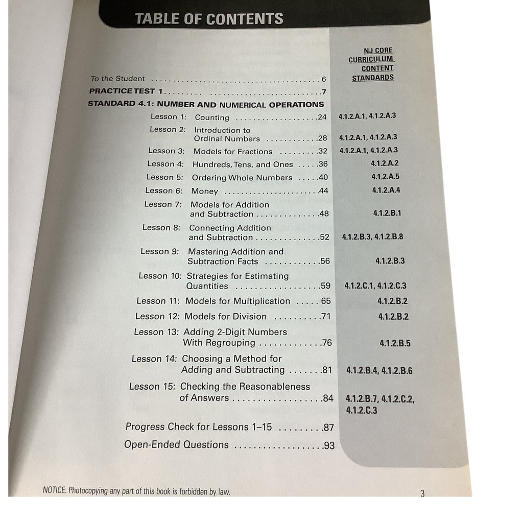 New Jersey ASK Coach Mathematics Grade 2 By Triumph Learning Paperback 2004