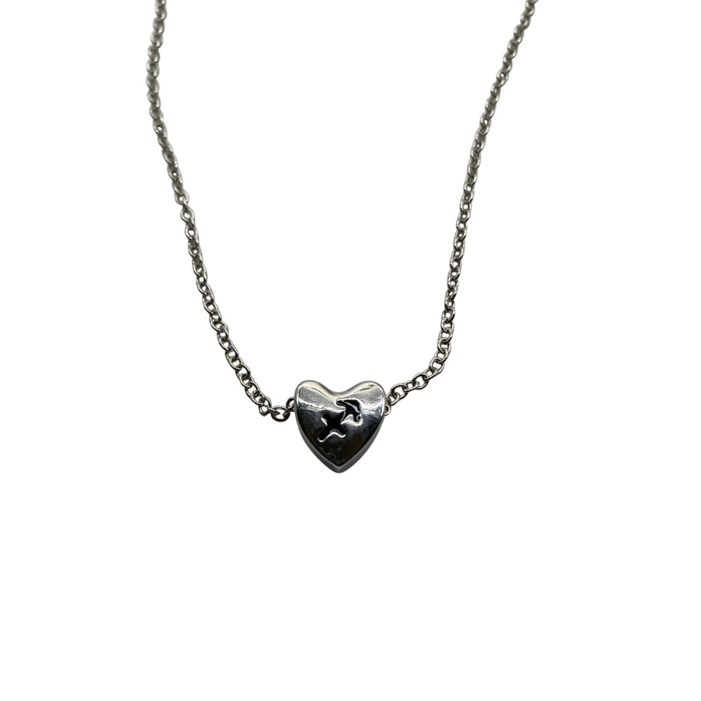 Sagittarius Constellation Heart Pendant Necklace Silver Tone Minimalist Jewelry