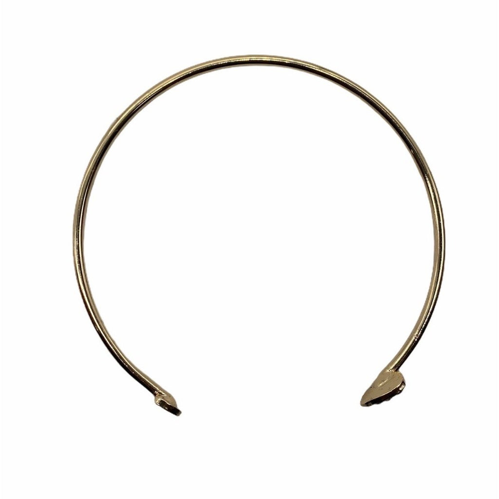 Women’s Rhinestone Love Heart Bangle Cuff Bracelet For Women - Open End