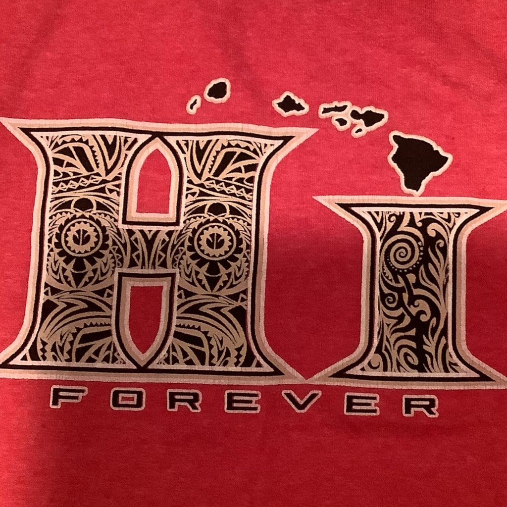 Alstyle Hawaiian "HI Forever" Red Youth T-Shirt XS