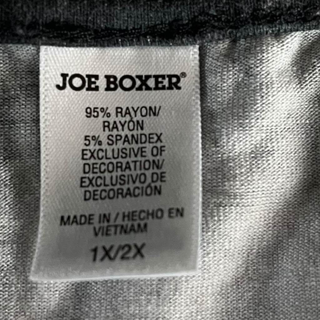 Joe Boxer Womens Tie Dye Camisole Blouse Size 1X/2X Black & Gray V-Neck Tassels