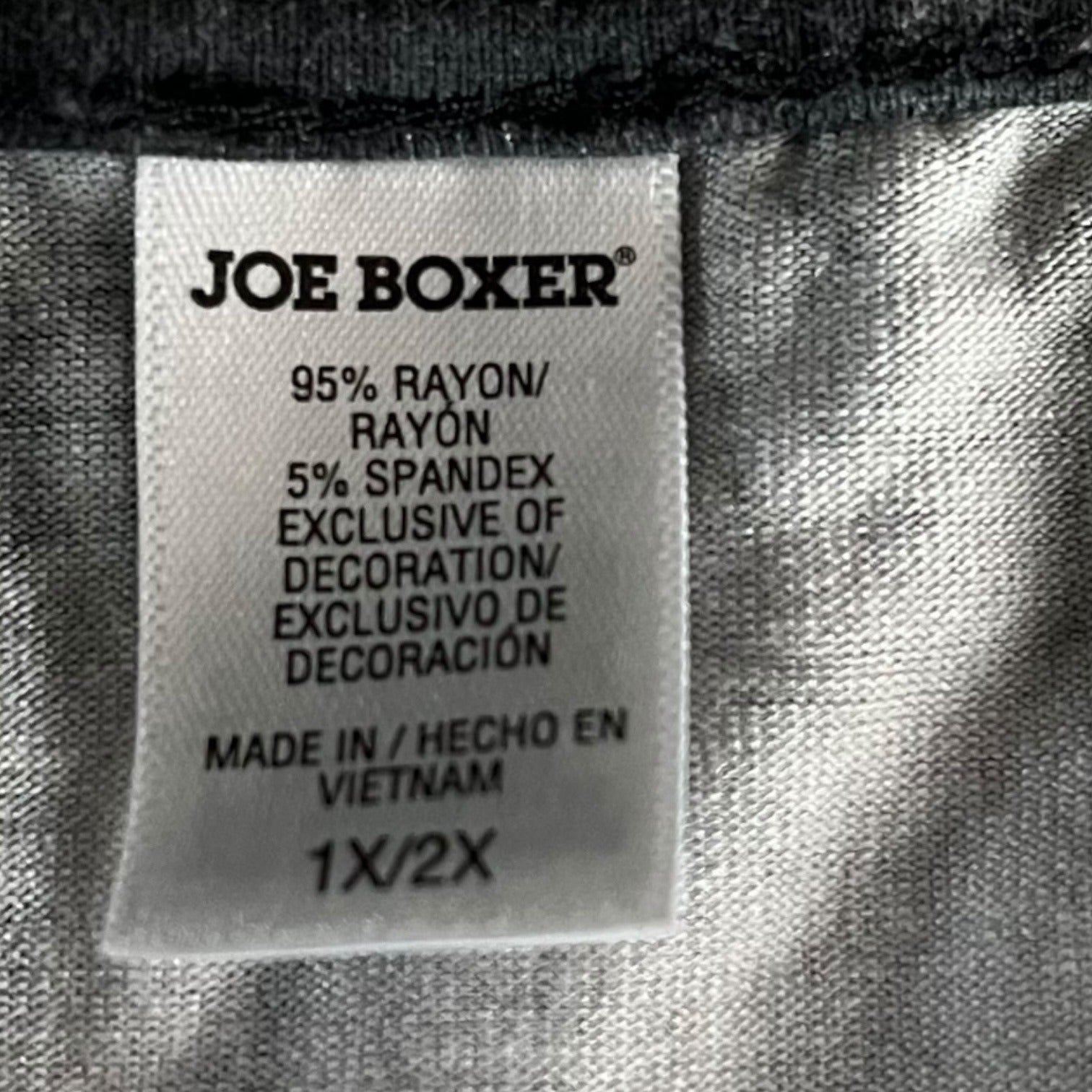 Joe Boxer Womens Tie Dye Camisole Blouse Size 1X/2X Black & Gray V-Neck Tassels