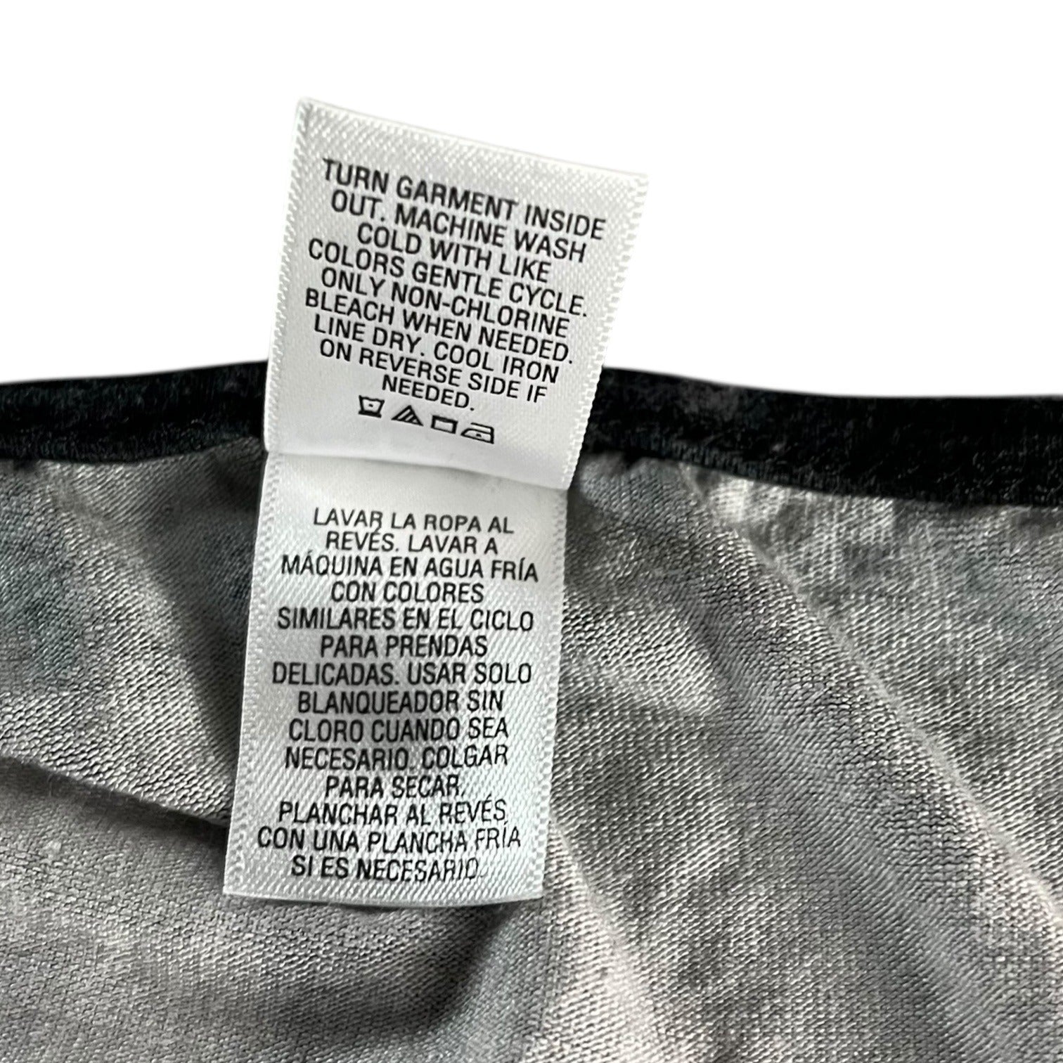 Joe Boxer Womens Tie Dye Camisole Blouse Size 1X/2X Black & Gray V-Neck Tassels