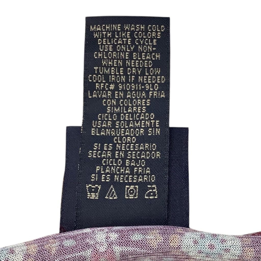 Route 66 Ladies Red Blouse Flare Bell Sleeves Sz M Boho Geometric Pattern