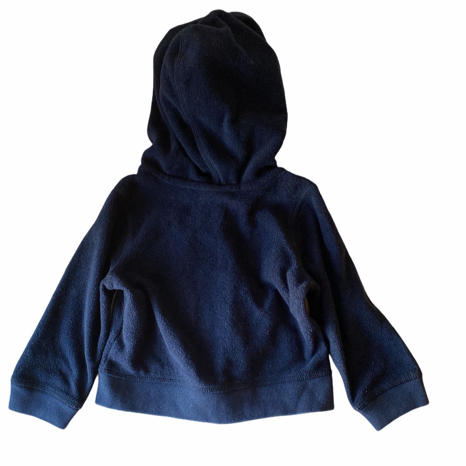 Baby Gap Toddler Girls Full-Zip Hoodie Size 18-24M Navy With Pink & White Accents