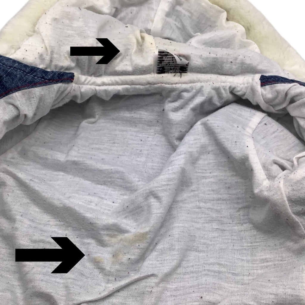 Mon Petit Baby Girl Size 24M Denim Jacket With Faux Fur Hood & Heart Patch