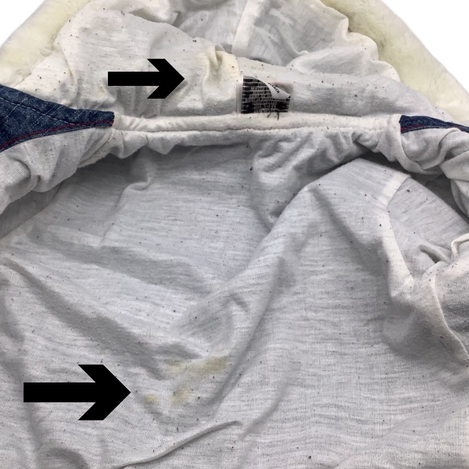 Mon Petit Baby Girl Size 24M Denim Jacket With Faux Fur Hood & Heart Patch