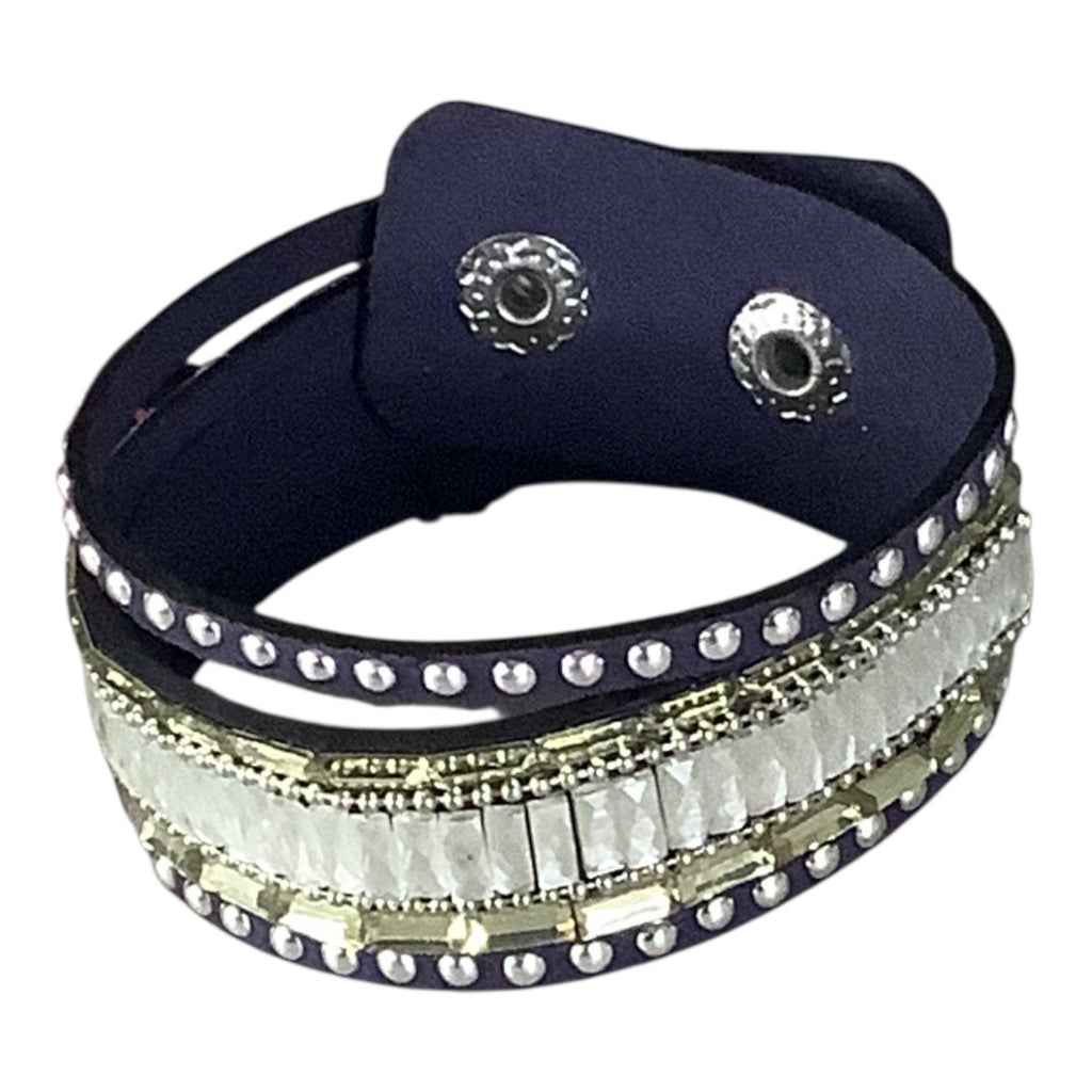 Paparazzi Jewelry Rock Star Rocker Blue Womens Snap Bracelet Lead & Nickel Free