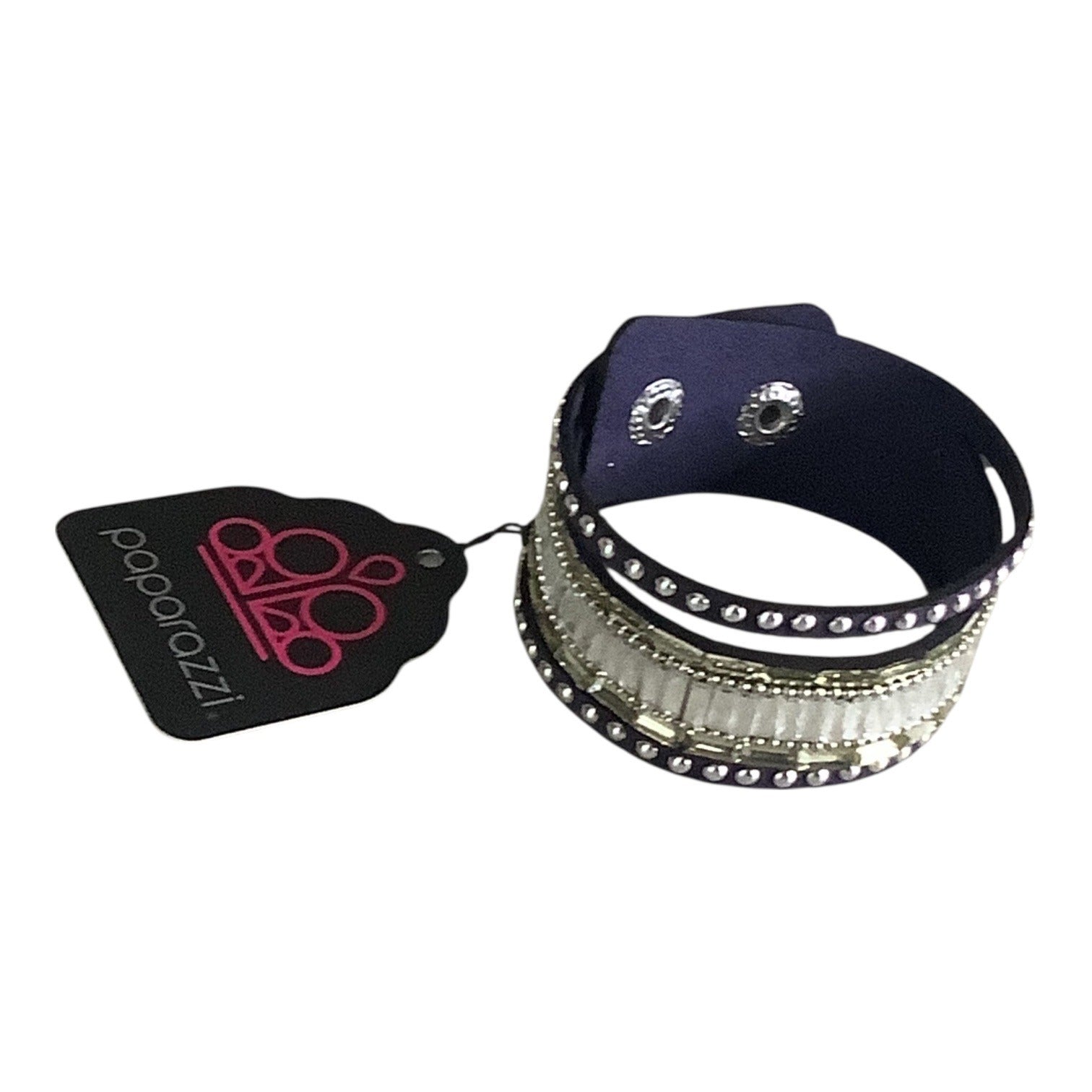 Paparazzi Jewelry Rock Star Rocker Blue Womens Snap Bracelet Lead & Nickel Free