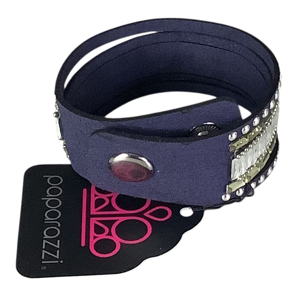 Paparazzi Jewelry Rock Star Rocker Blue Womens Snap Bracelet Lead & Nickel Free