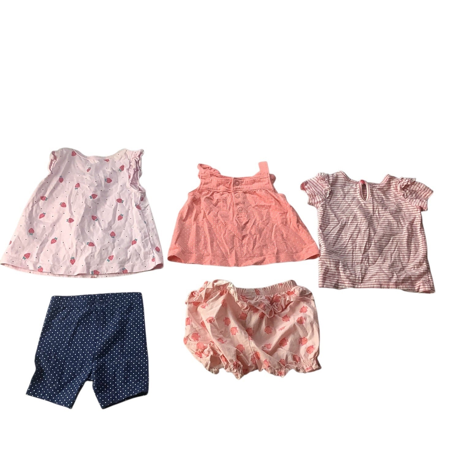 Child Of Mine By Carters Girls 5 Pc Lot Tops & Bottoms Sizes 0-3M & 3-6M