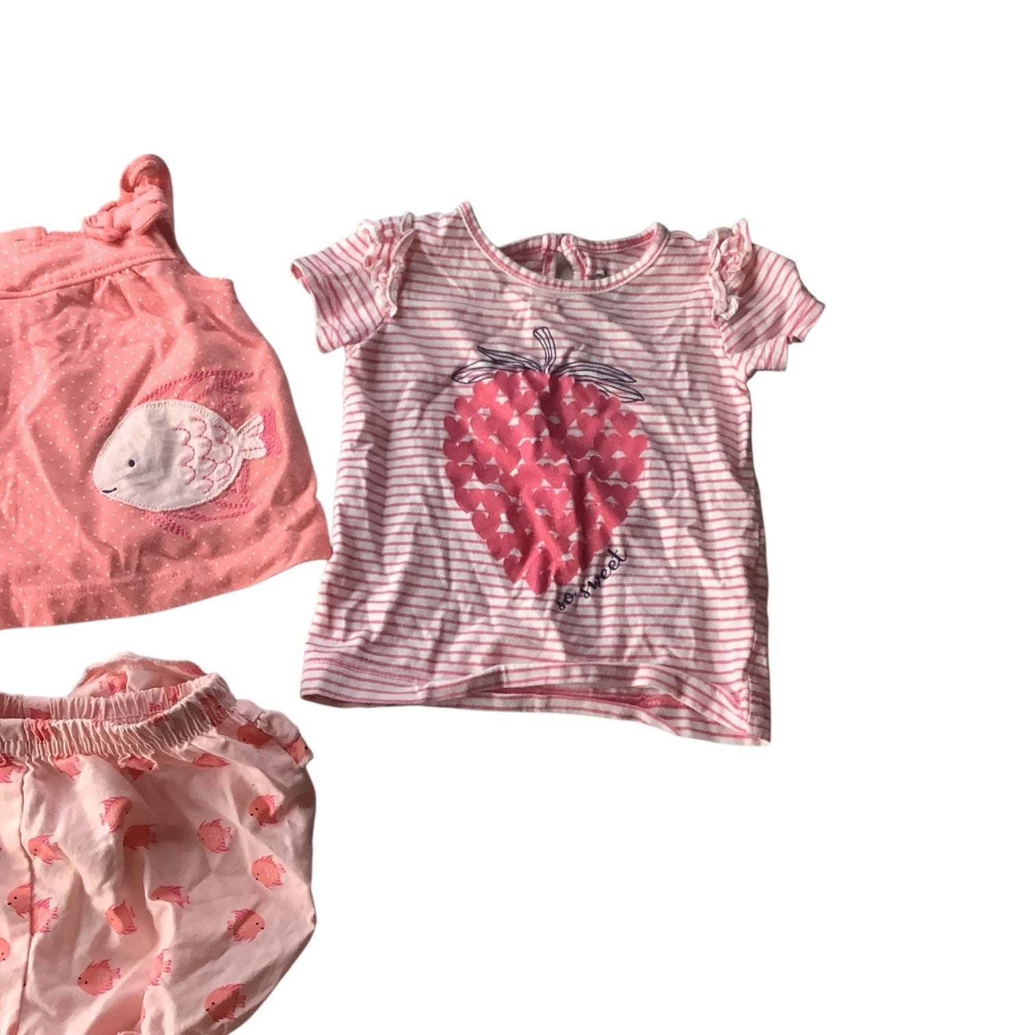 Child Of Mine By Carters Girls 5 Pc Lot Tops & Bottoms Sizes 0-3M & 3-6M
