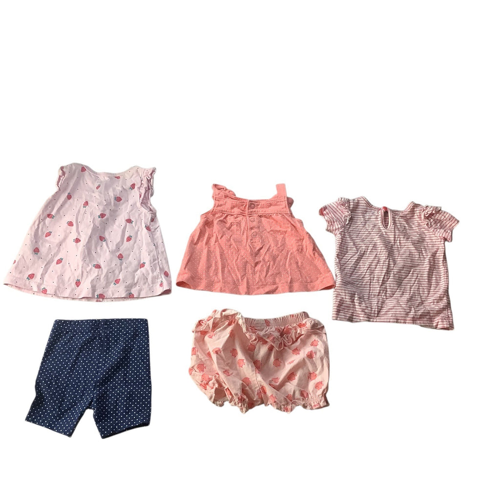 Child Of Mine By Carters Girls 5 Pc Lot Tops & Bottoms Sizes 0-3M & 3-6M