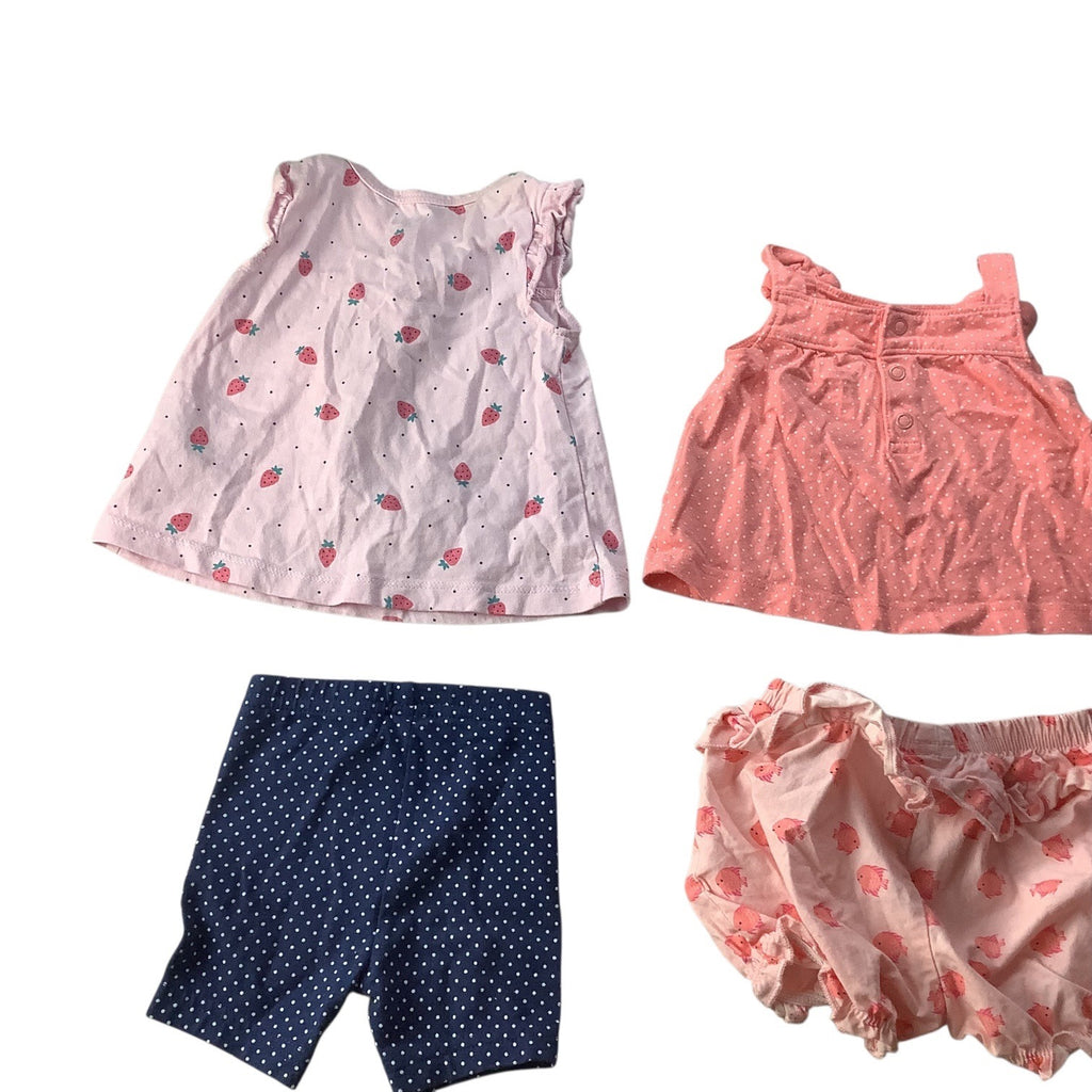 Child Of Mine By Carters Girls 5 Pc Lot Tops & Bottoms Sizes 0-3M & 3-6M