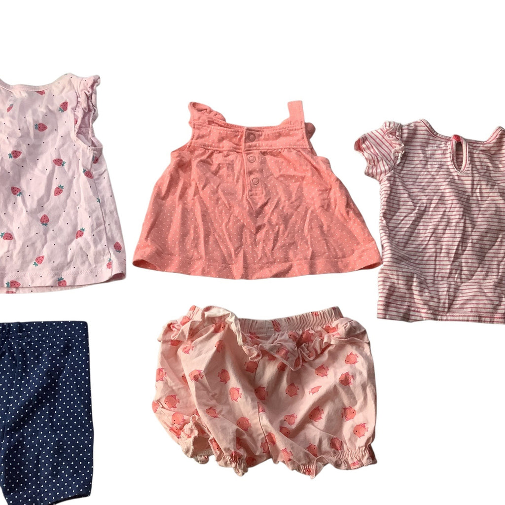 Child Of Mine By Carters Girls 5 Pc Lot Tops & Bottoms Sizes 0-3M & 3-6M