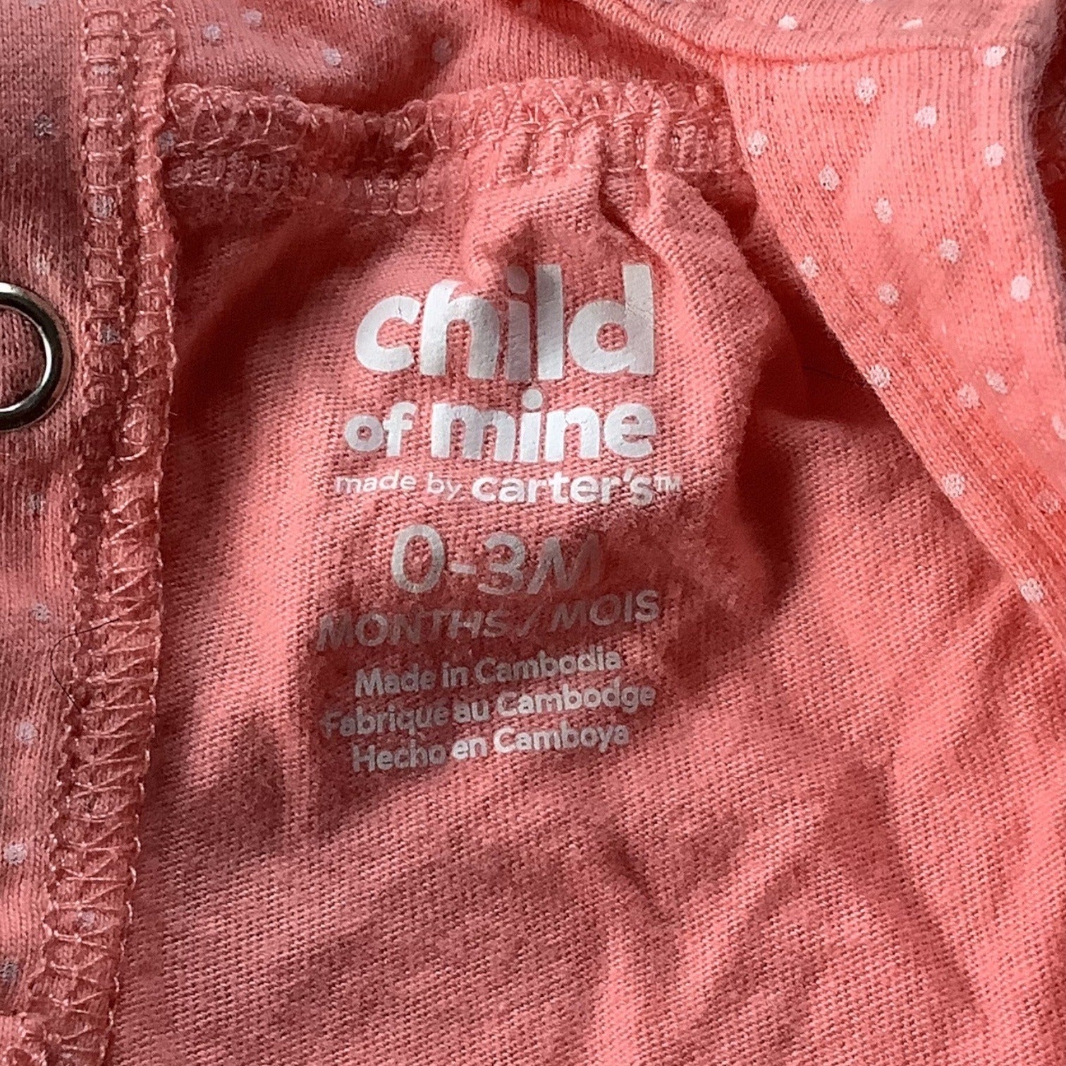 Child Of Mine By Carters Girls 5 Pc Lot Tops & Bottoms Sizes 0-3M & 3-6M