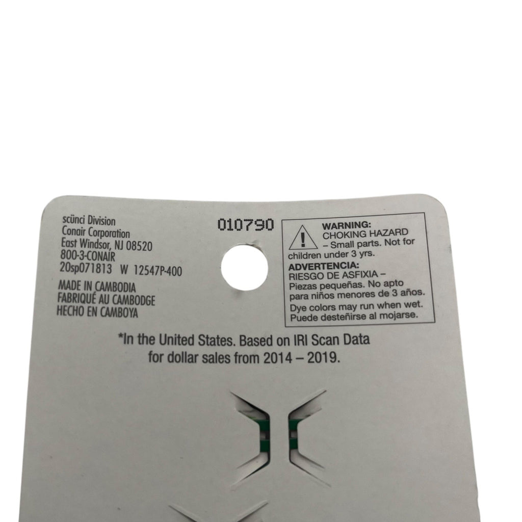 Scunci Holiday Christmas 8Pc Clips & Elastics Set With Green & Red Candy Cane