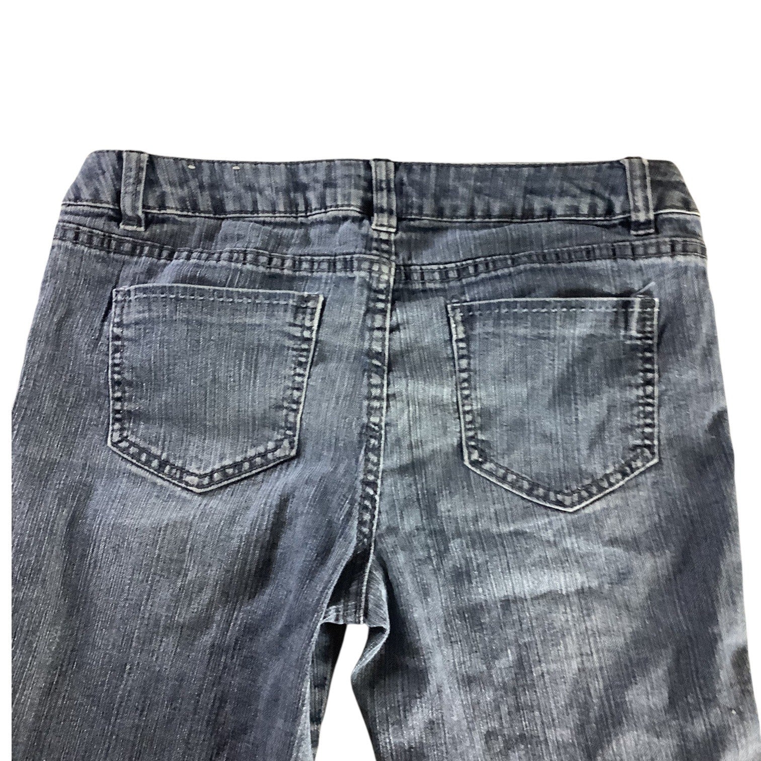 Girls Butterfly Print Denim Bermuda Shorts Size 14 1/2 Elastic Waist