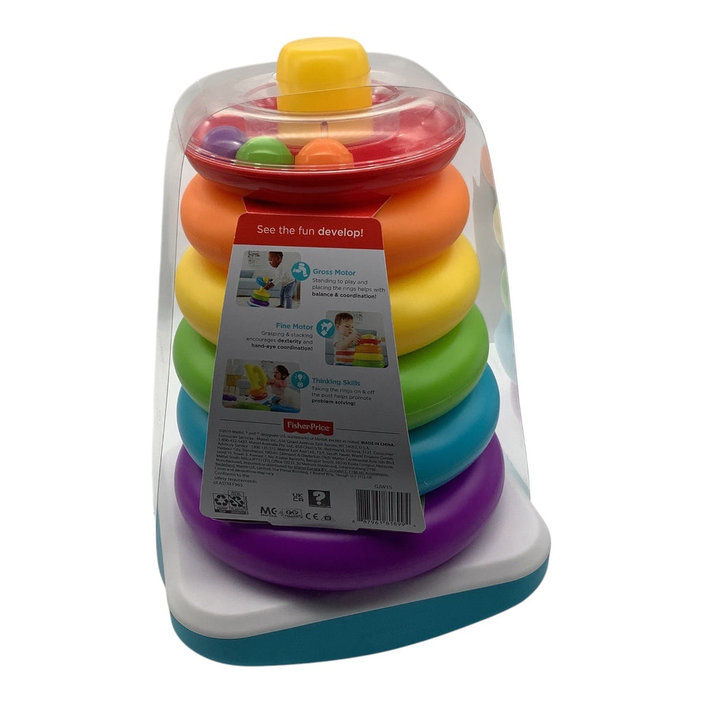 Fisher Price Giant Rock-A-Stack Colorful Ring Stacker Toy 12M+