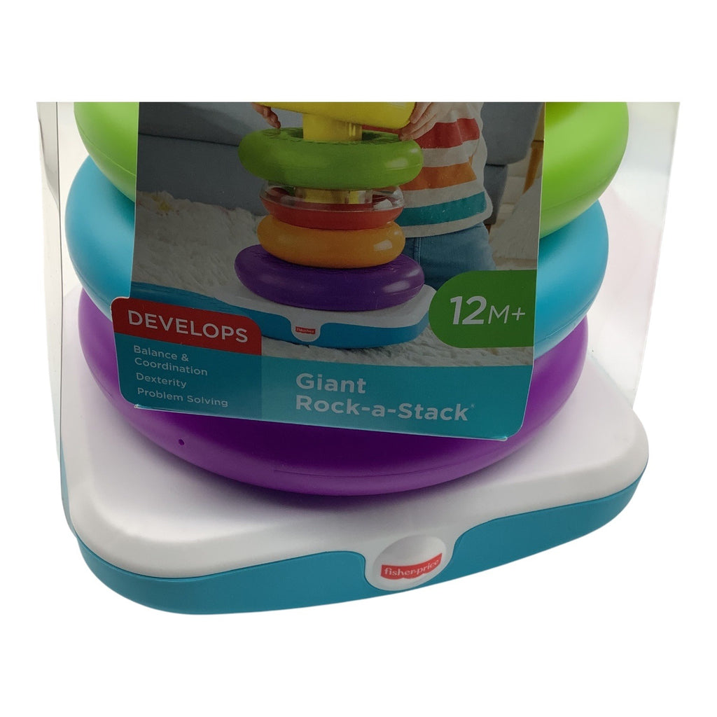 Fisher Price Giant Rock-A-Stack Colorful Ring Stacker Toy 12M+
