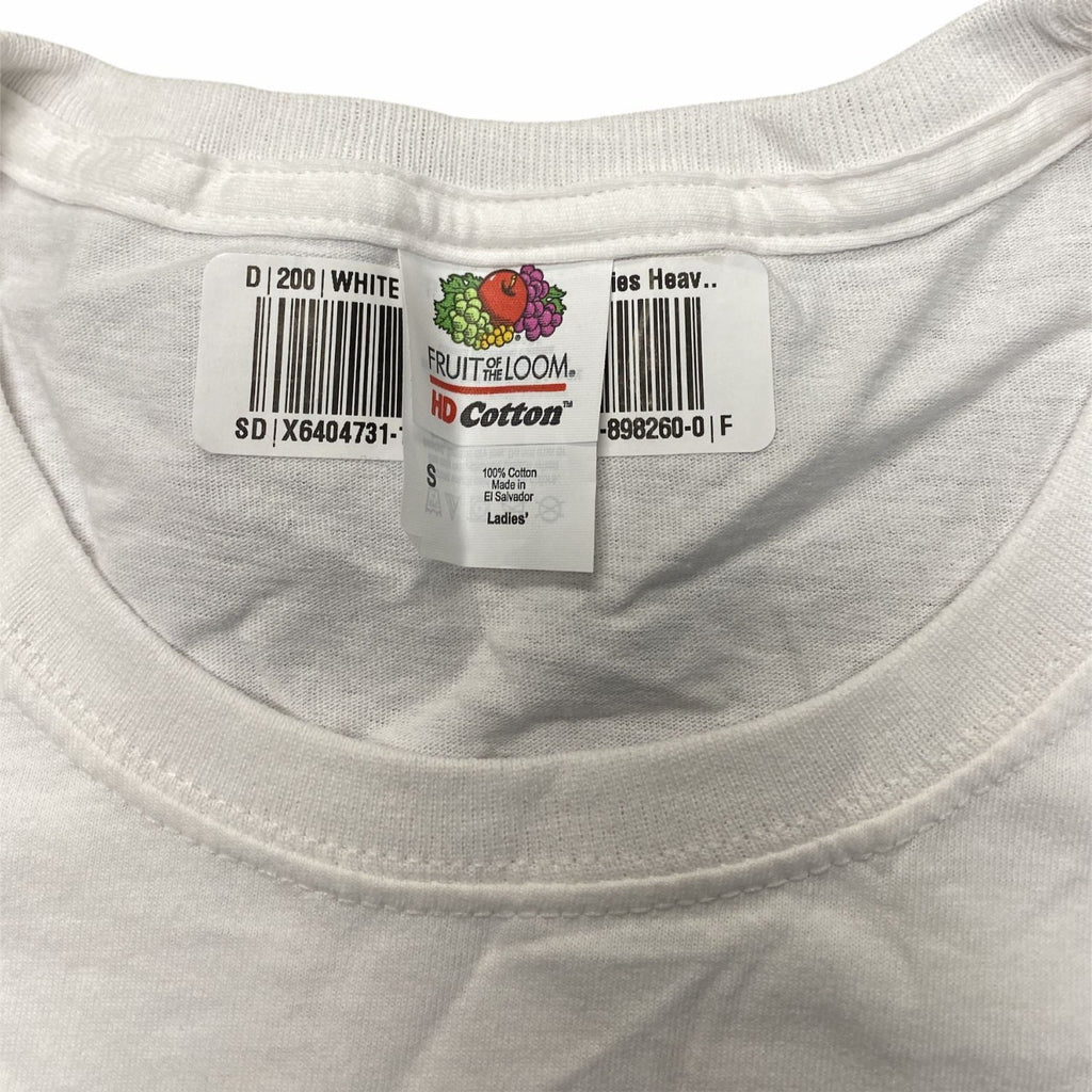July Girl Fruit Of The Loom Women's Cotton T-Shirt White Size Small Crew Neck