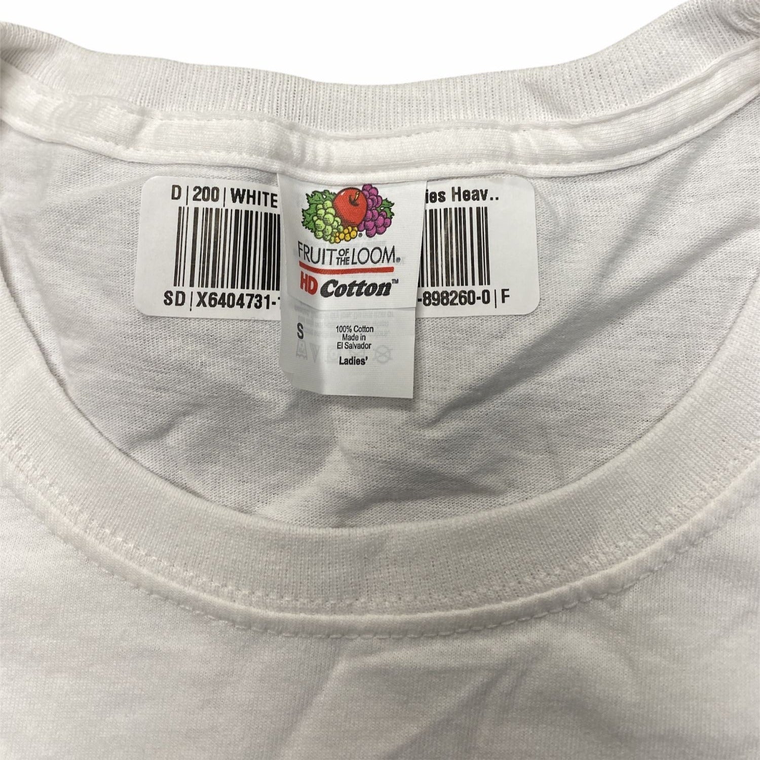 July Girl Fruit Of The Loom Women's Cotton T-Shirt White Size Small Crew Neck
