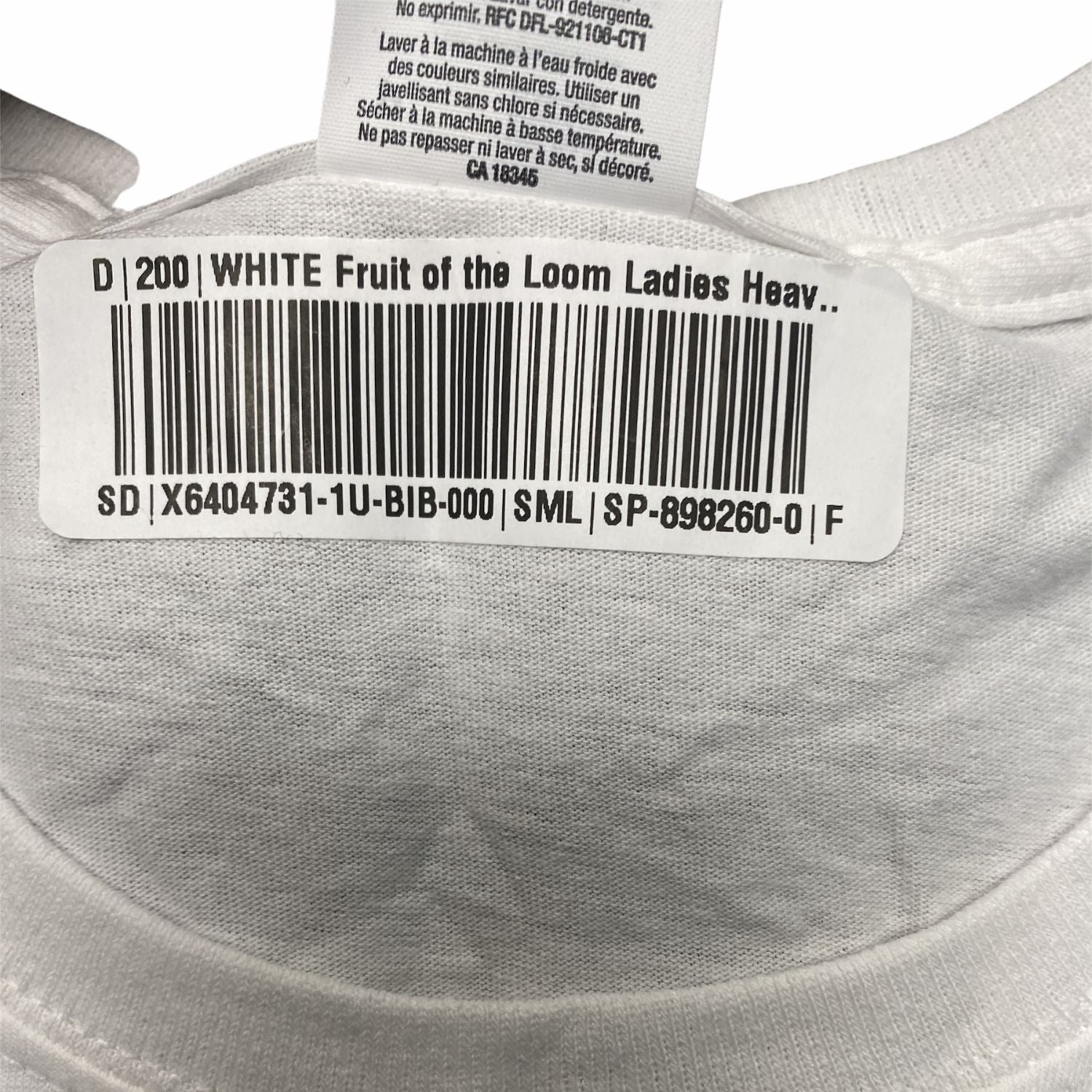 July Girl Fruit Of The Loom Women's Cotton T-Shirt White Size Small Crew Neck