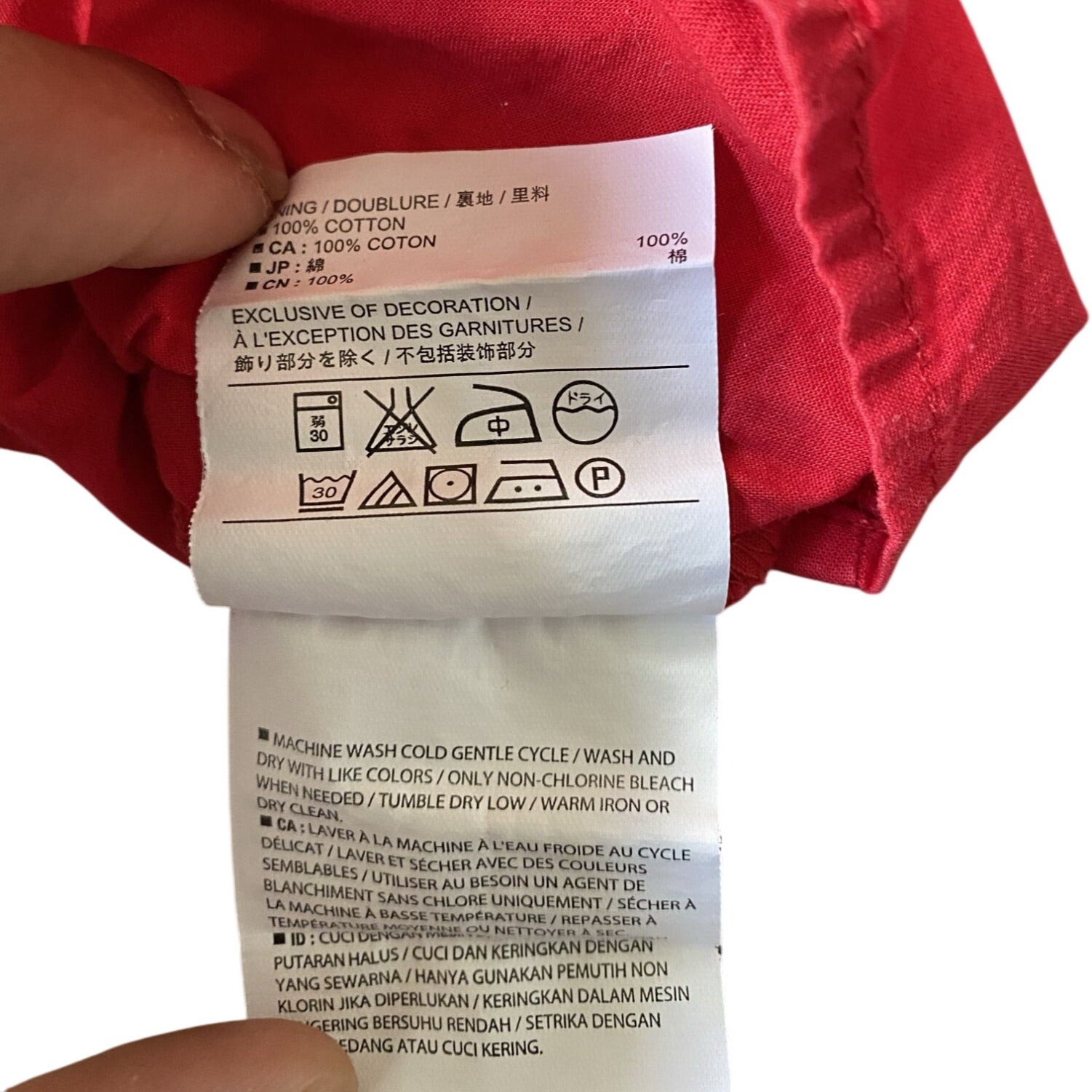 Old Navy Baby Girls Red Shirt With White Ribbon Print Long Sleeves Size 12-18M