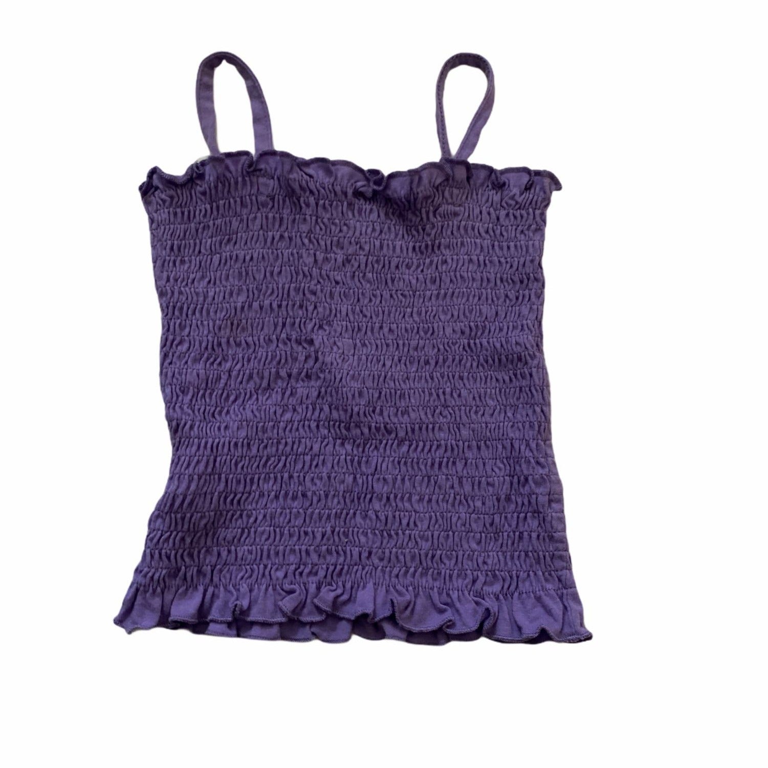 Faded Glory Baby Girls Floral Smocked Purple Tank Top With Straps Size 24M