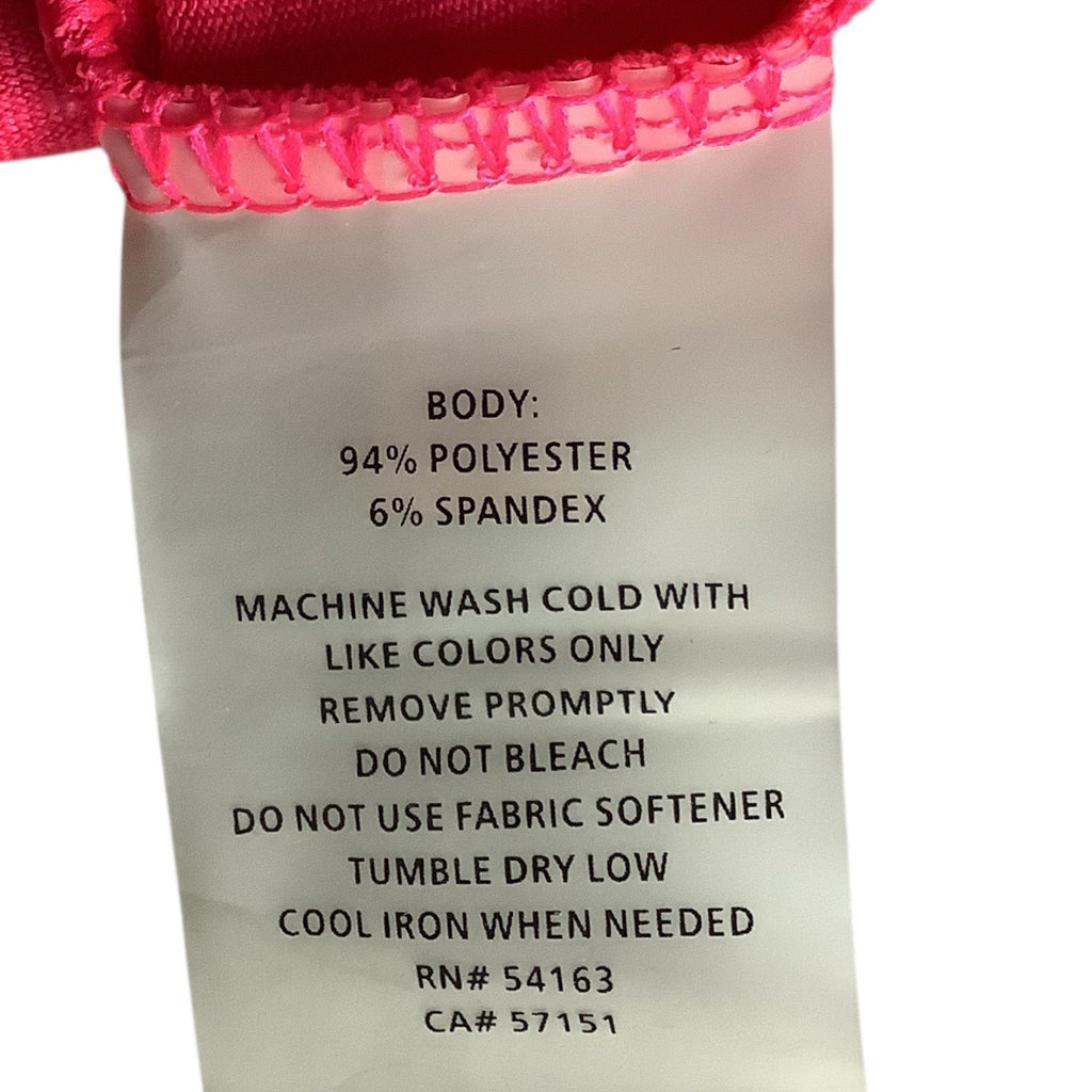 Calvin Klein Performance Quick Dry Womens Pink Hooded Long Sleeve Ruched Top M