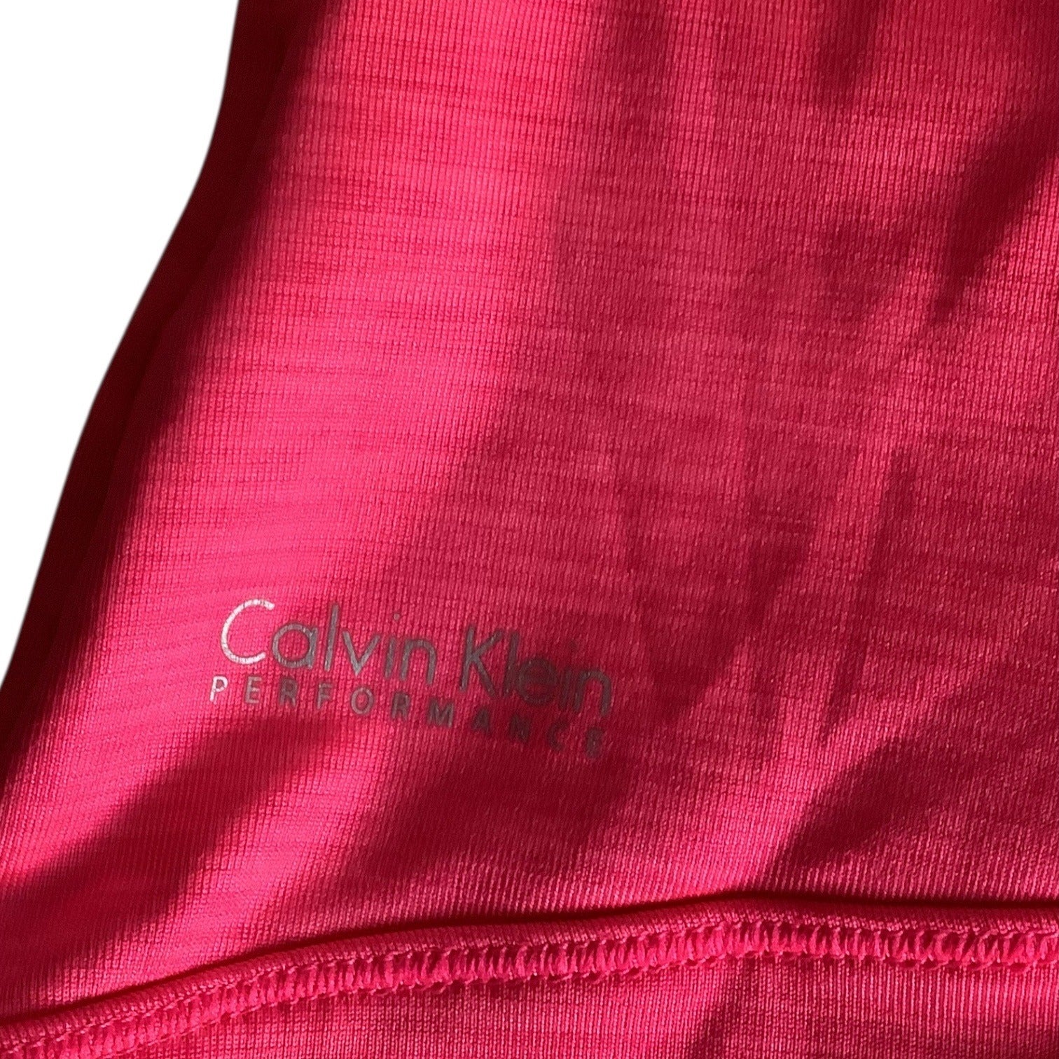 Calvin Klein Performance Quick Dry Womens Pink Hooded Long Sleeve Ruched Top M