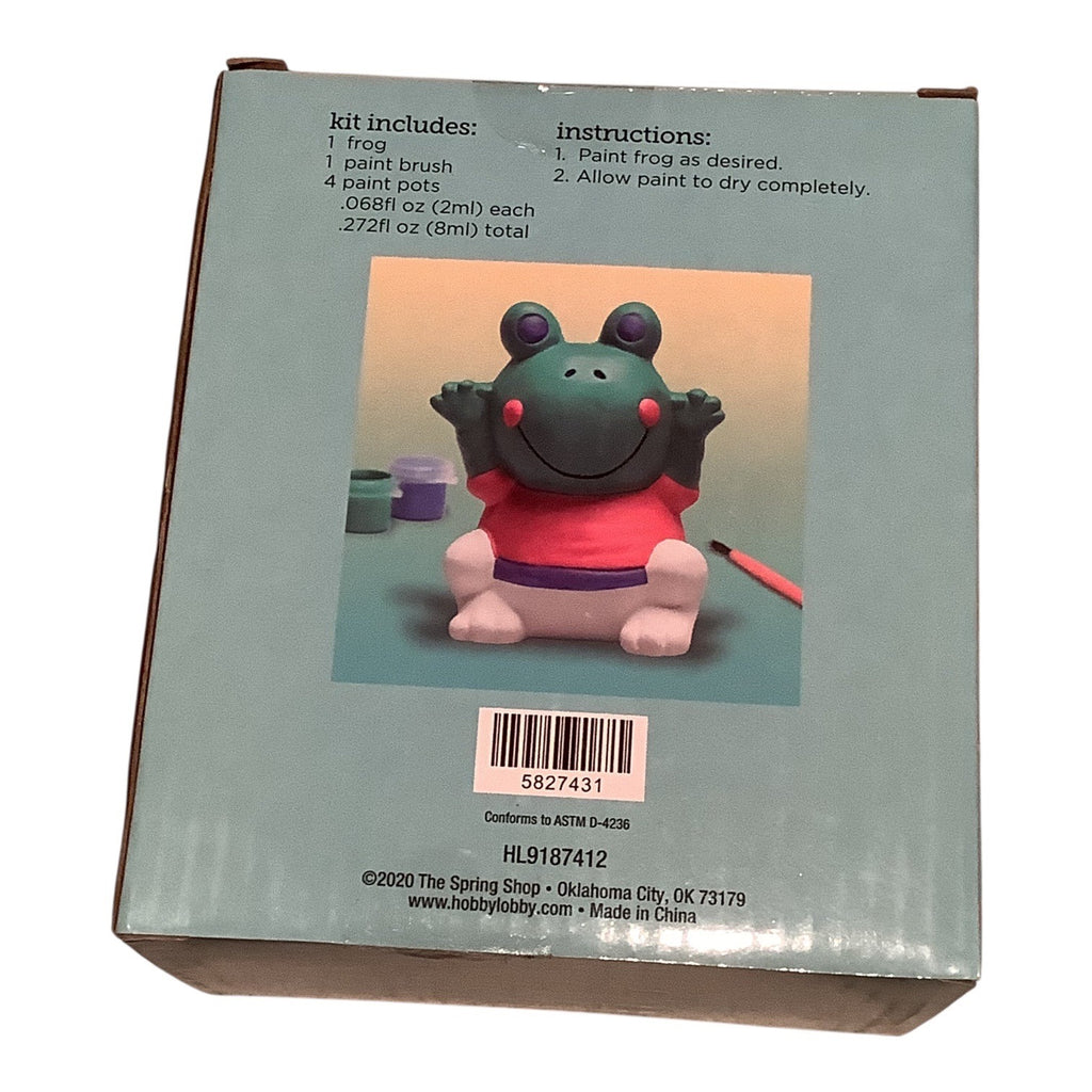 Paint Your Own Frog Kit By The Spring Shop Includes Paints Brush 2023 Release