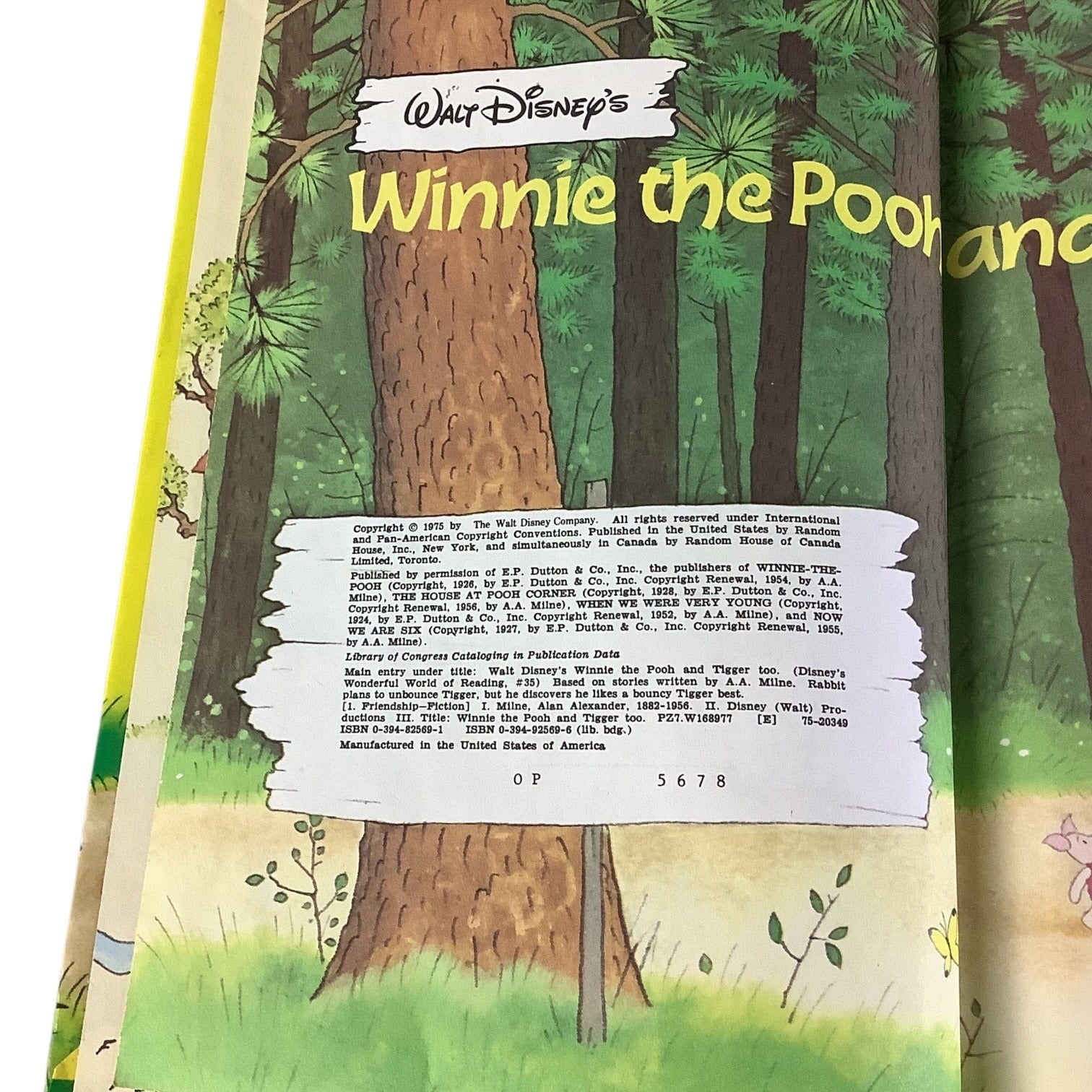 Walt Disneys Winnie The Pooh And Tigger Too Hardcover Book 1975 Vintage Random House
