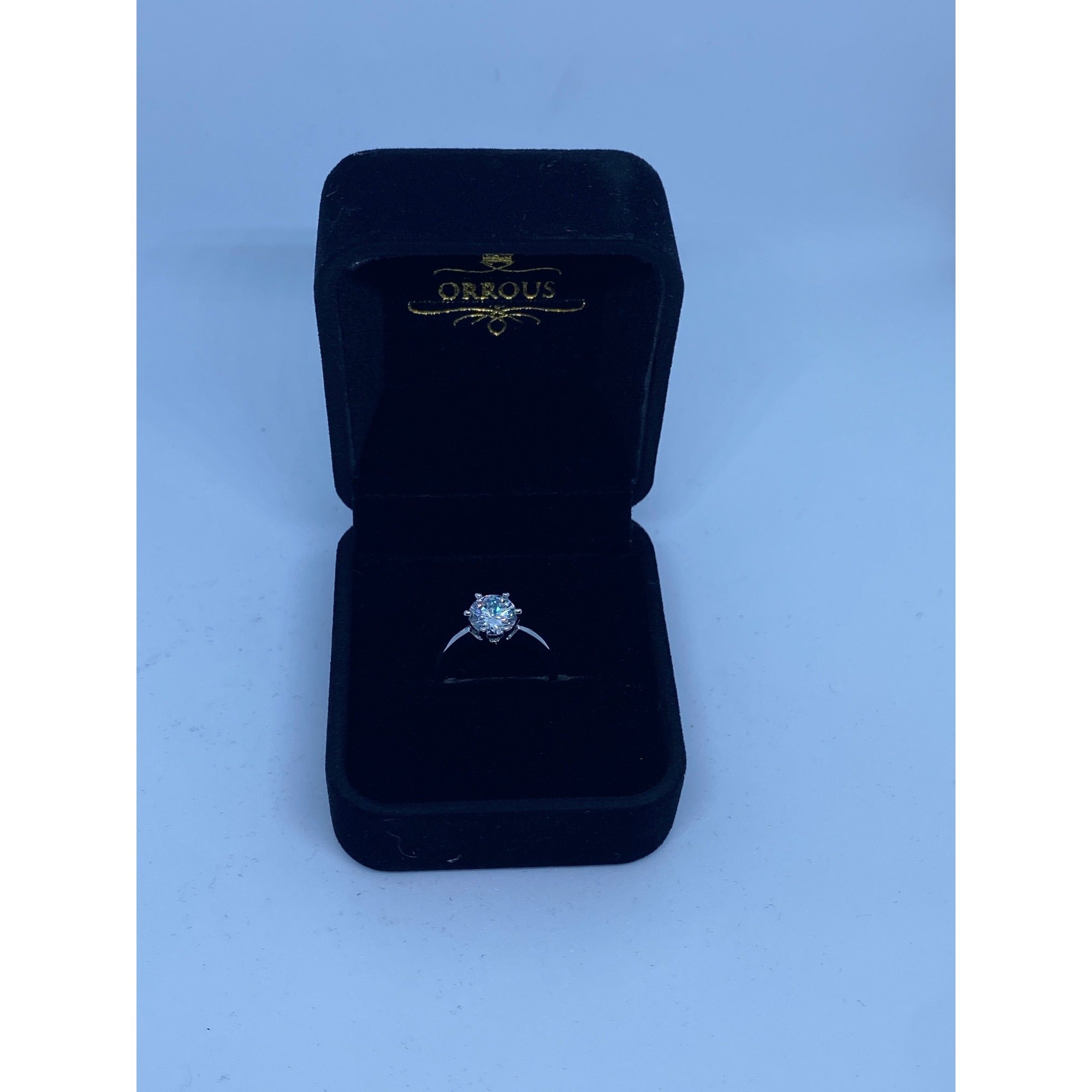 18k White Gold Plated CZ Womens 2.35ct Round Solitaire Engagement Ring Size 5