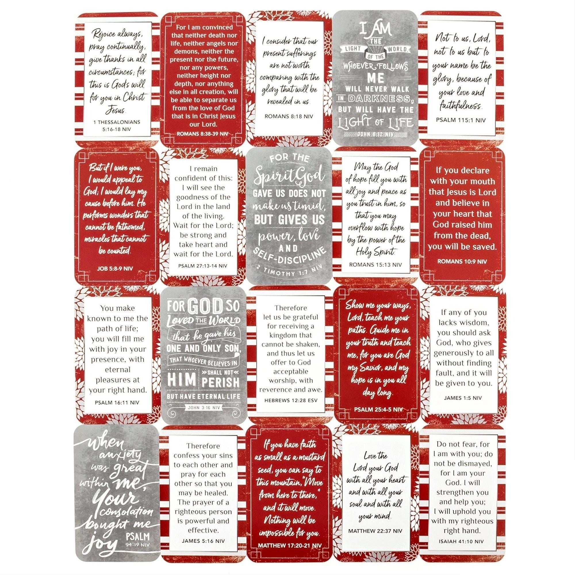 JennyM Grateful Verses of Gratitude & Joy Bible Verses Inspirational Prayer Cards, Scripture Cards with Keepsake Box, Boxed Inspirational Bl