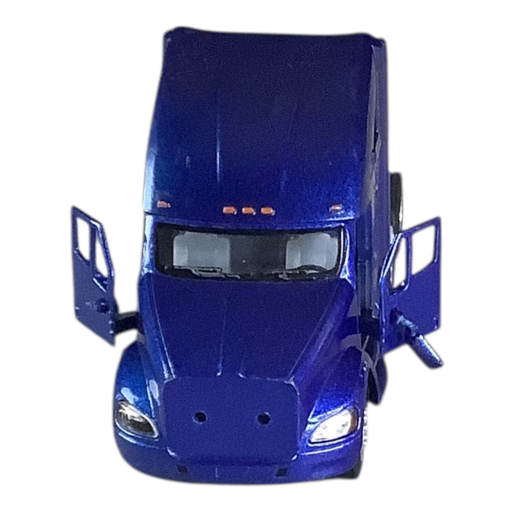 Kenworth T700 1:68 Scale Kinsmart Blue Diecast Model Truck Opening Doors Toy