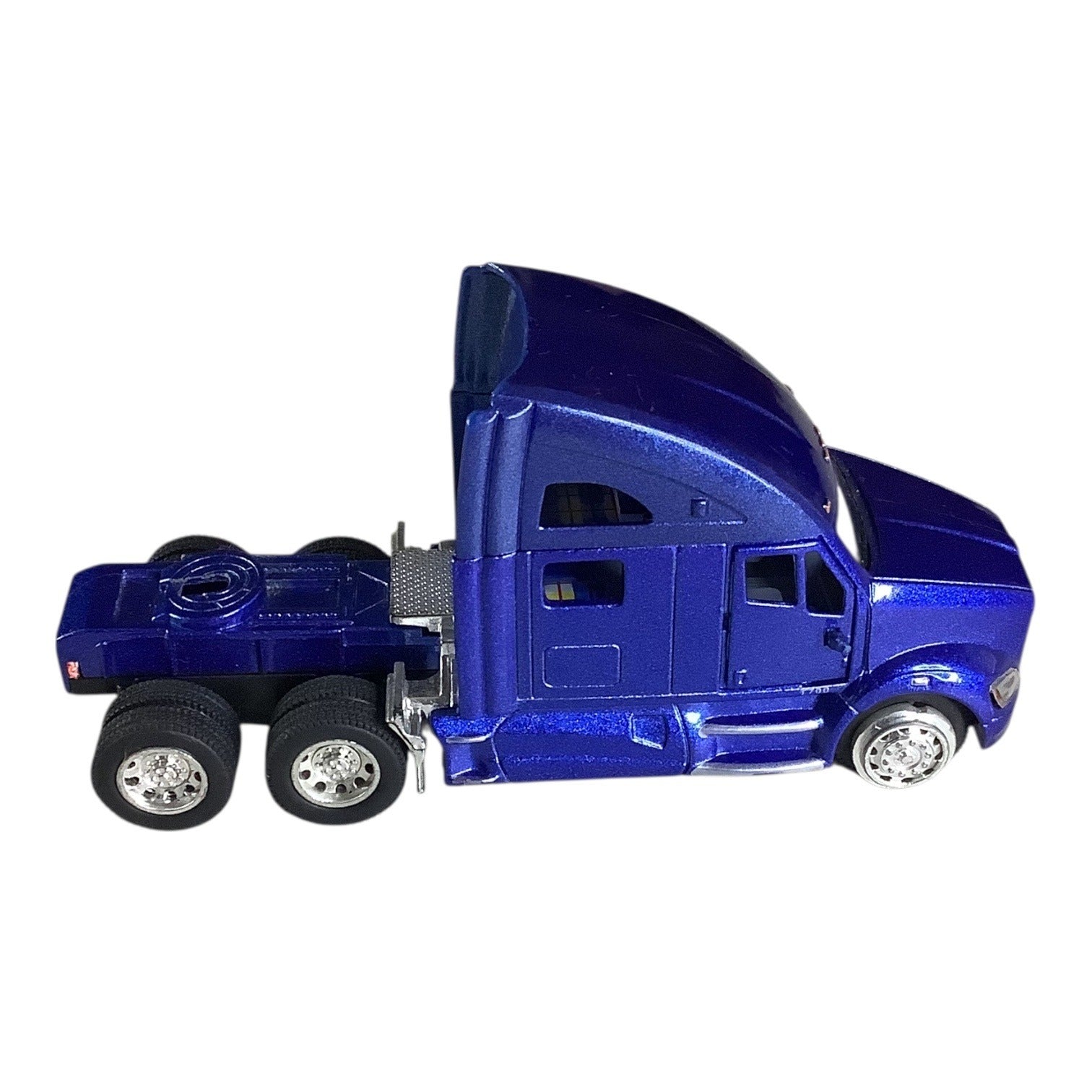 Kenworth T700 1:68 Scale Kinsmart Blue Diecast Model Truck Opening Doors Toy