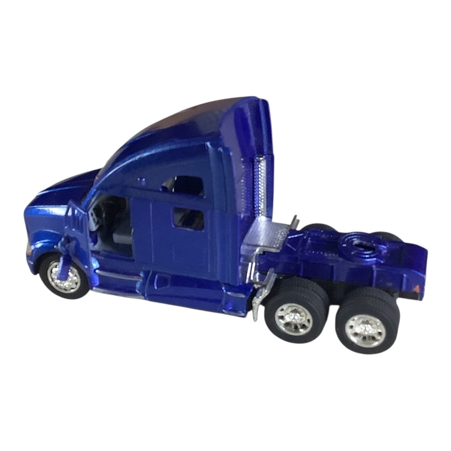 Kenworth T700 1:68 Scale Kinsmart Blue Diecast Model Truck Opening Doors Toy