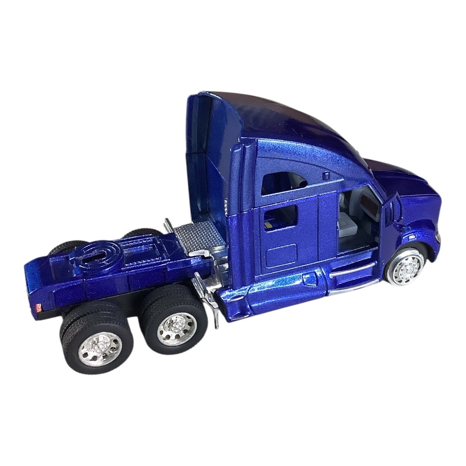 Kenworth T700 1:68 Scale Kinsmart Blue Diecast Model Truck Opening Doors Toy