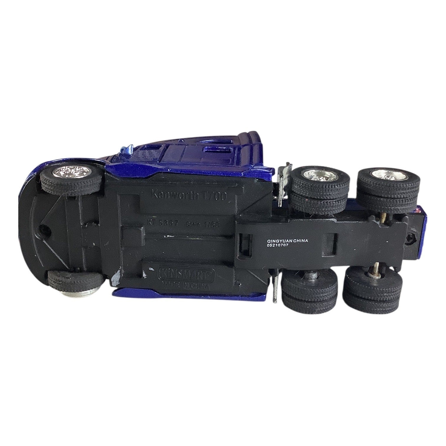 Kenworth T700 1:68 Scale Kinsmart Blue Diecast Model Truck Opening Doors Toy