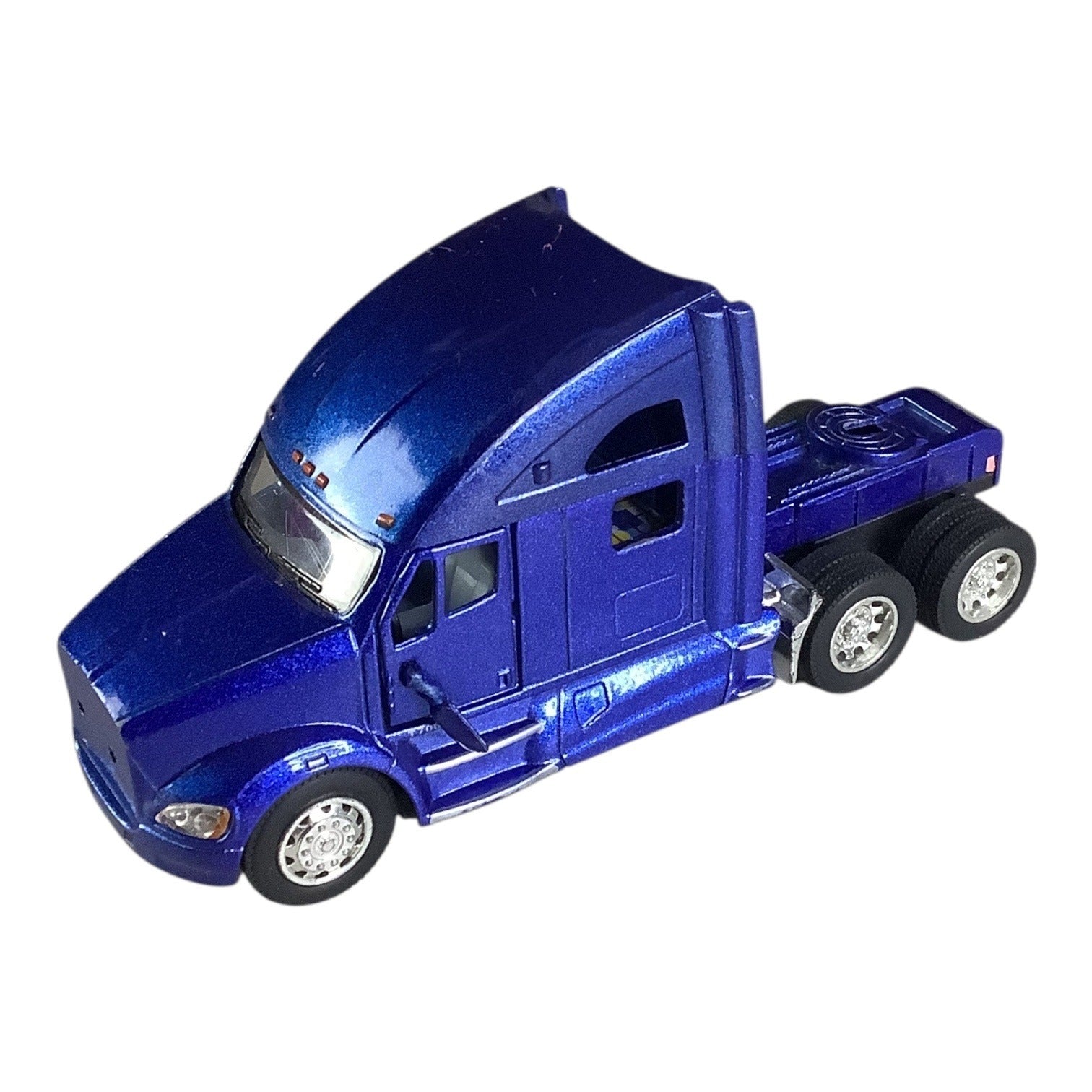 Kenworth T700 1:68 Scale Kinsmart Blue Diecast Model Truck Opening Doors Toy