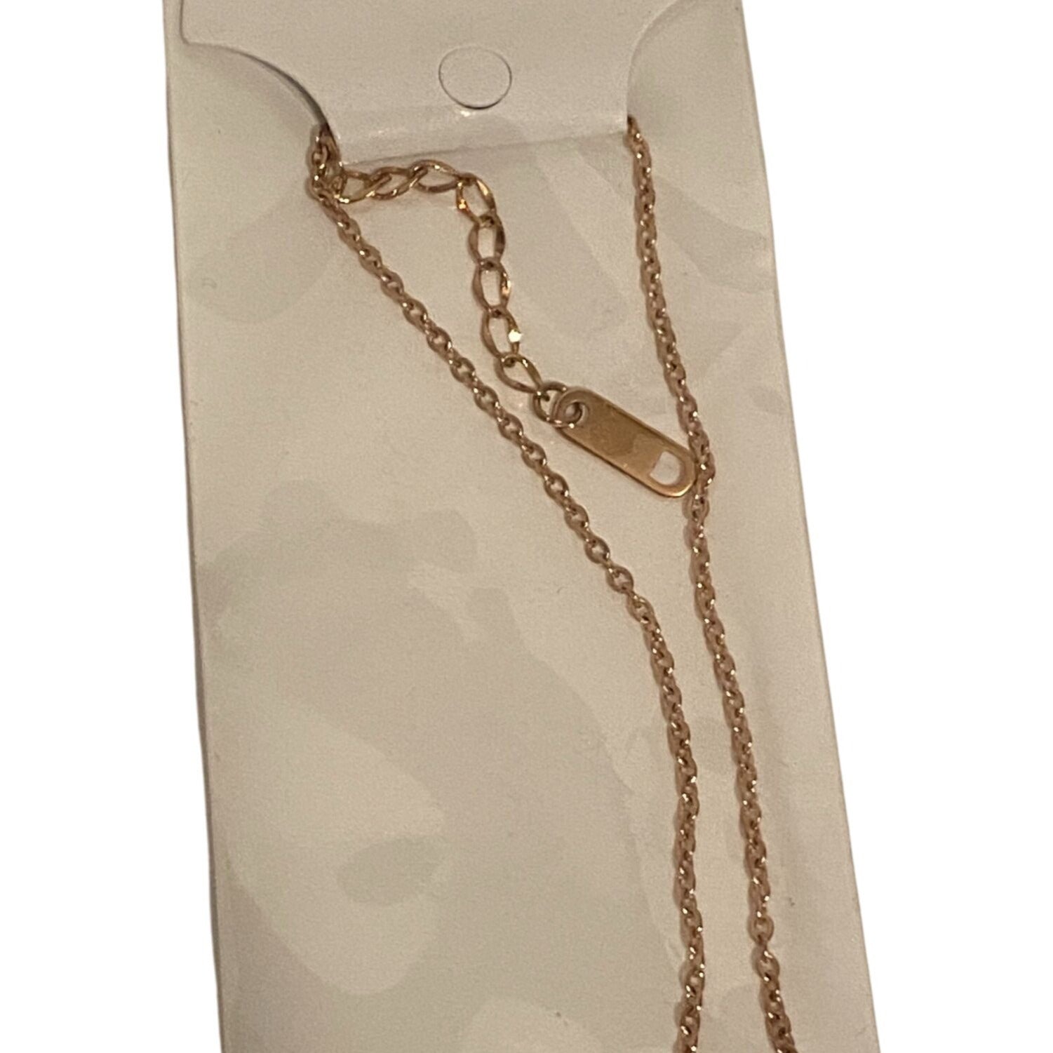 Rose Gold Fancy Zircon Bar Necklace Titanium Steel For Women
