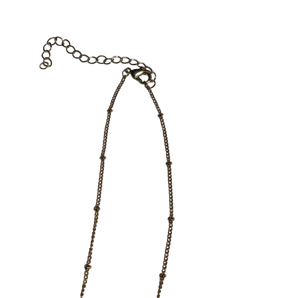 Concise Royal Disc "T" Initial Pendant Necklace Gold ToneLobster Clasp