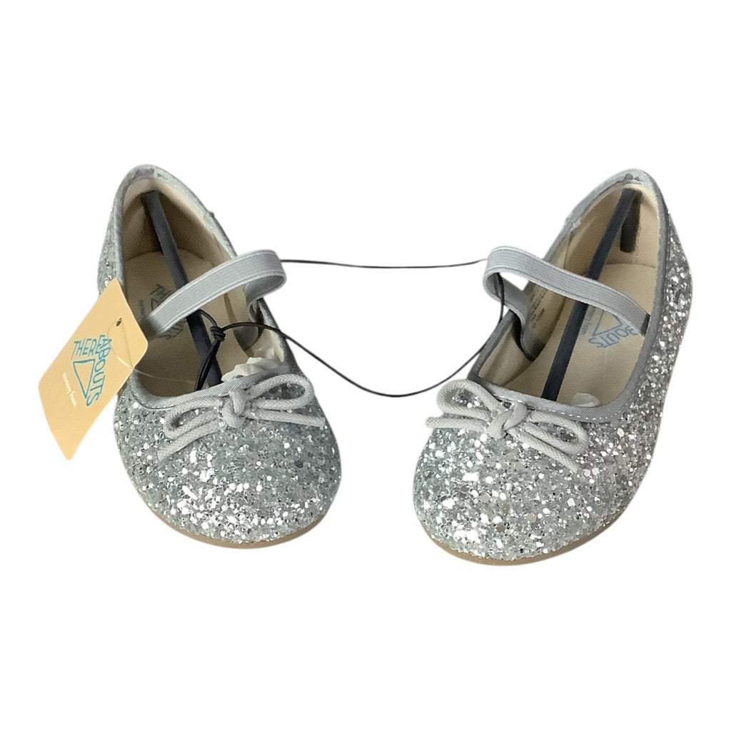 Thereabouts Lil Lexi Toddler Girls Silver Glitter Ballet Flats 2 Sizes Available