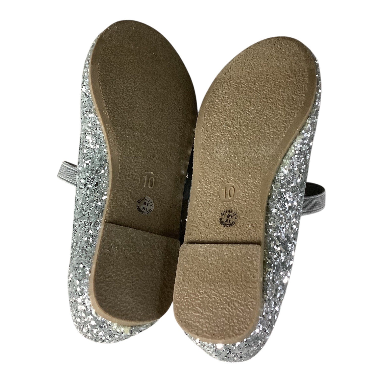 Thereabouts Lil Lexi Toddler Girls Silver Glitter Ballet Flats 2 Sizes Available