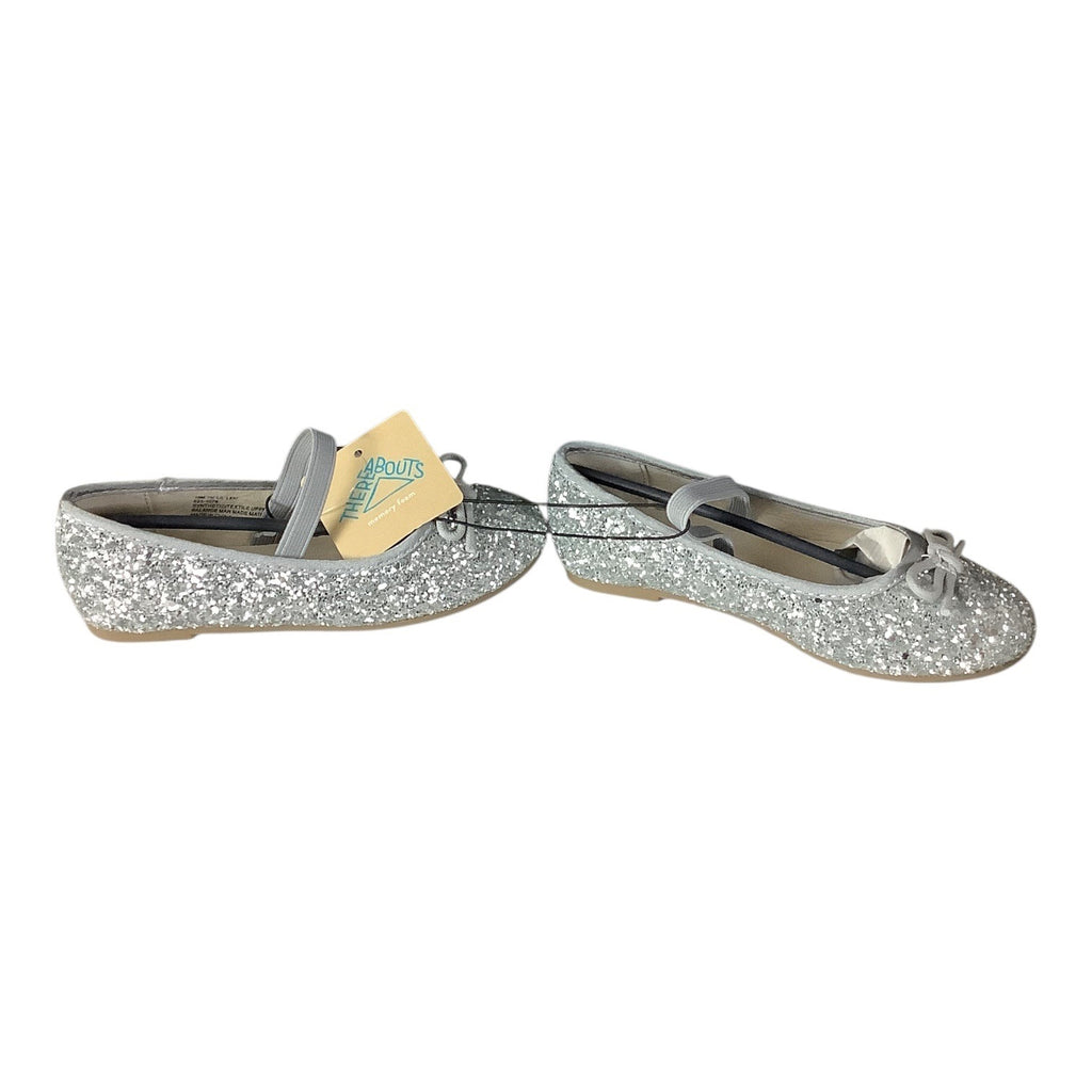 Thereabouts Lil Lexi Toddler Girls Silver Glitter Ballet Flats 2 Sizes Available