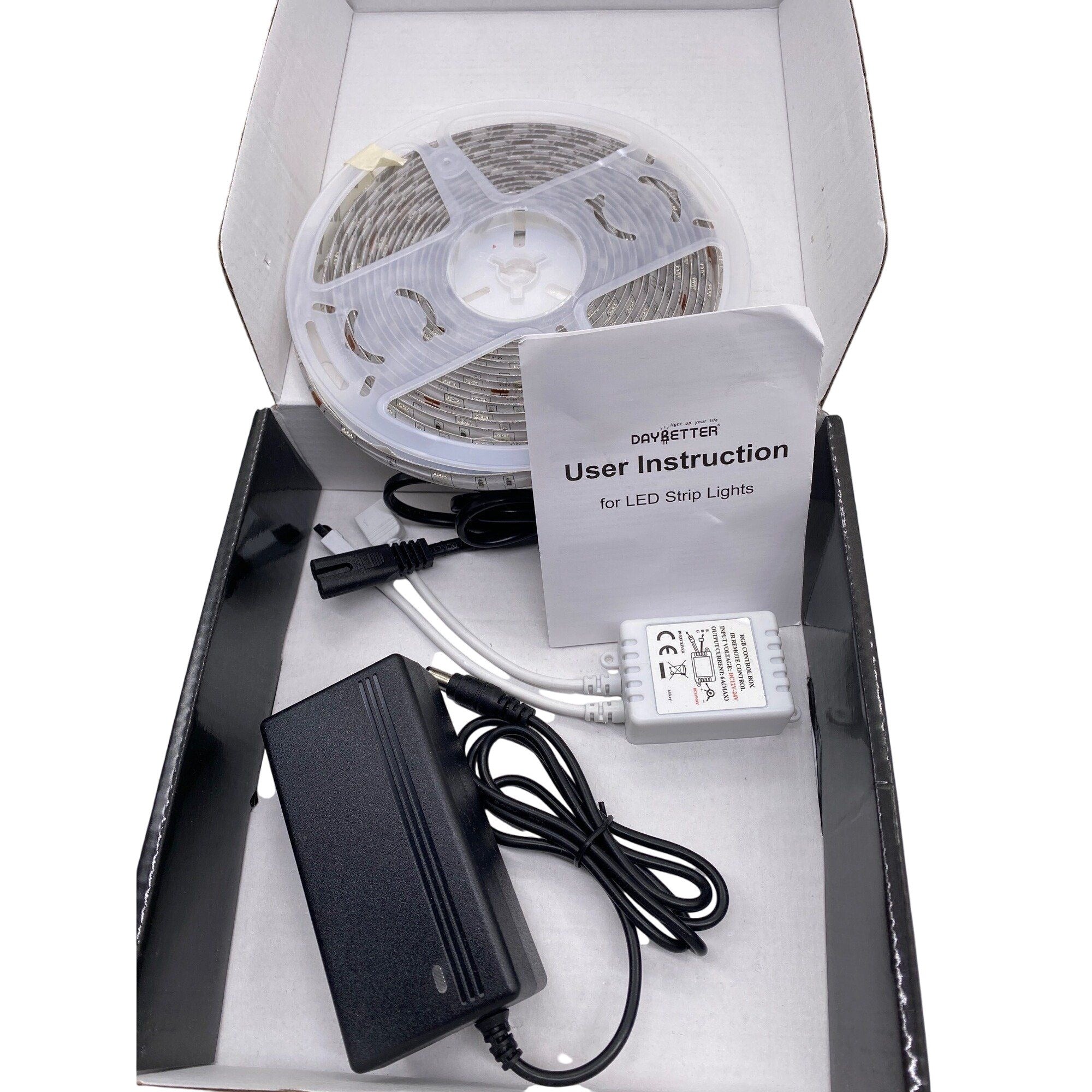 Led Strip Lights 16.4ft Flexible Waterproof Color Changing W/ Remote Control